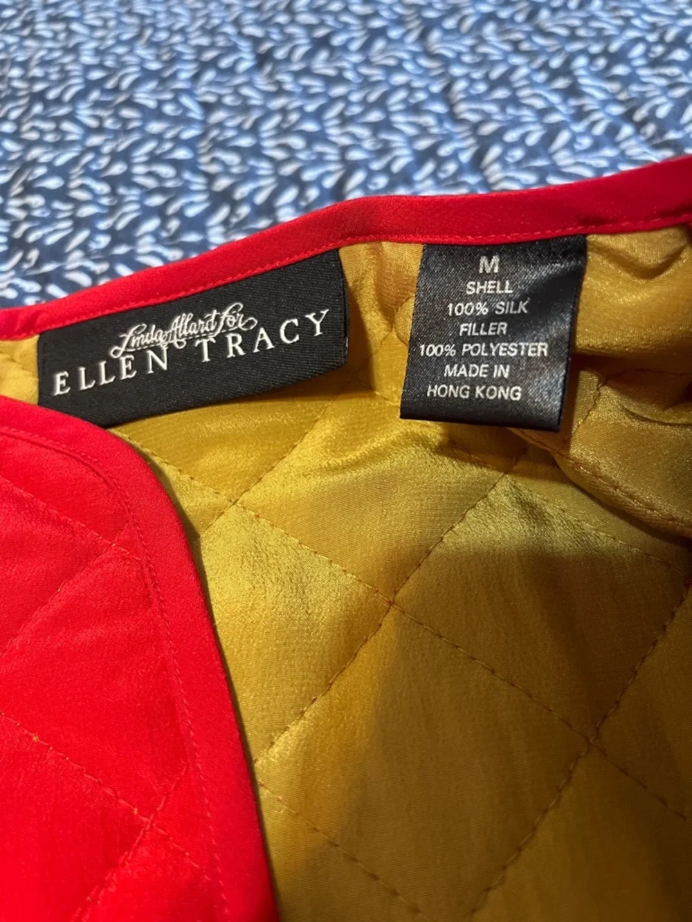 Vintage Linda Allard for Ellen Tracy 100% silk quilted jacket - Picture 5 of 12